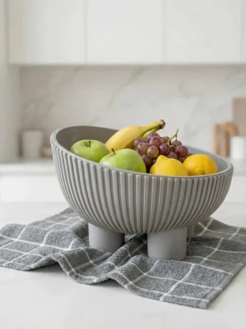 Frutero Plastico Gris