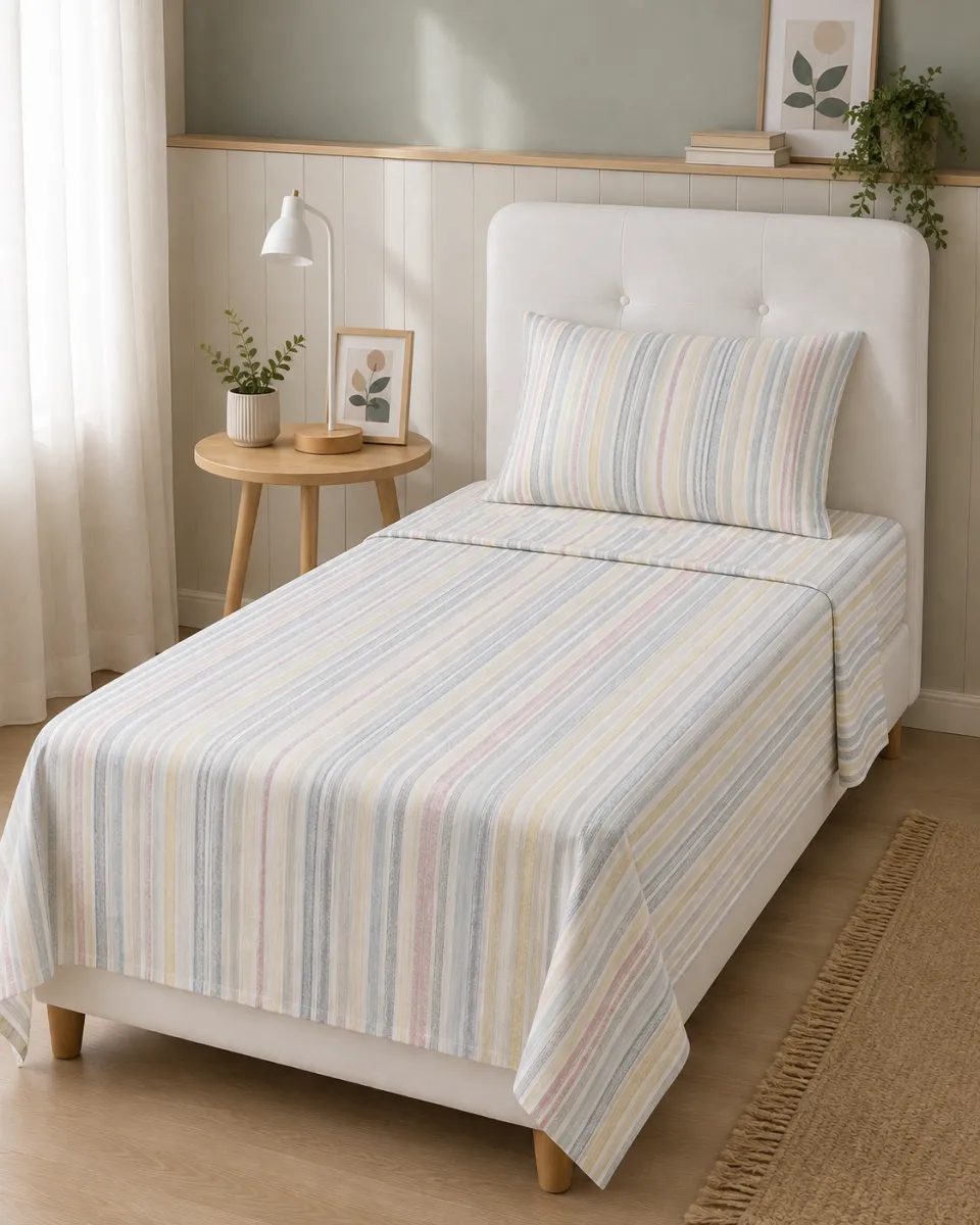 Juego de Sábanas Esencial de 1 1/2 plazas estampada