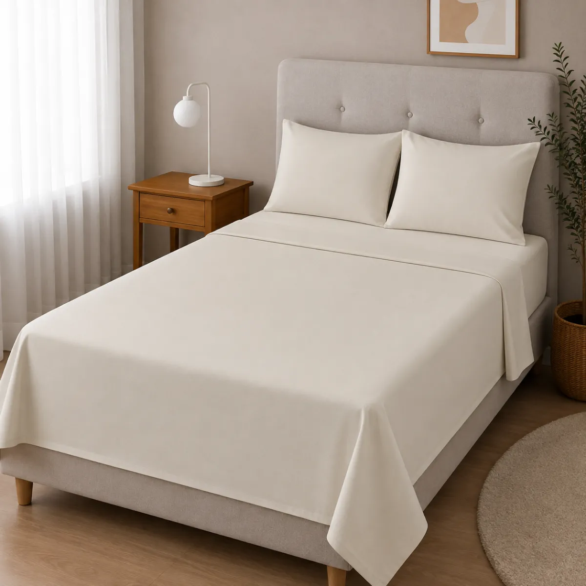Juego de Sábanas Esencial Liso Queen S 3003